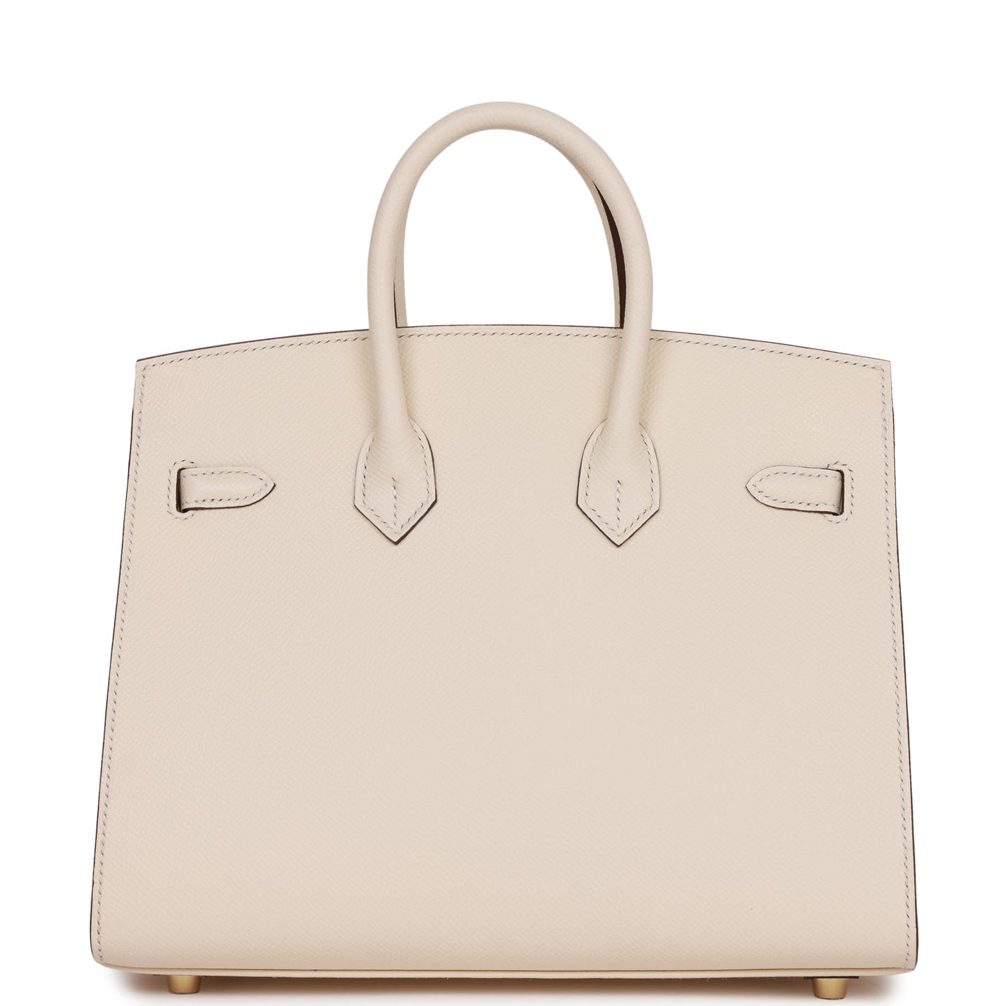 Luxury Hermes Birkin Sellier 25 Nata Epsom Gold Hardware