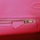 Hermes Special Order (HSS) Birkin 35 Rose Tyrien, Rose Lipstick and White Epsom Brushed Gold Hardware