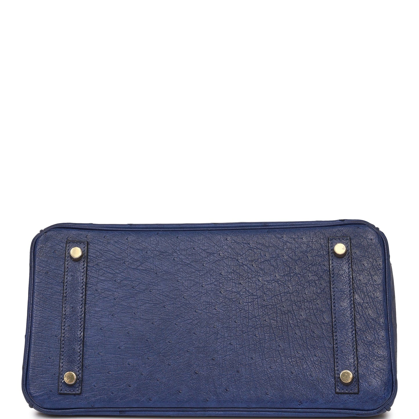 Luxury Hermes Birkin 30 Bleu Saphir Ostrich Gold Hardware