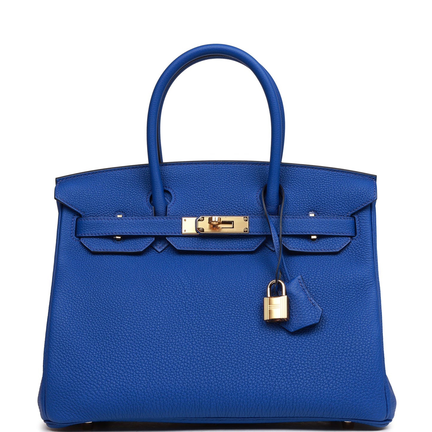 Luxury Hermes Birkin 30 Bleu Royal Togo Gold Hardware