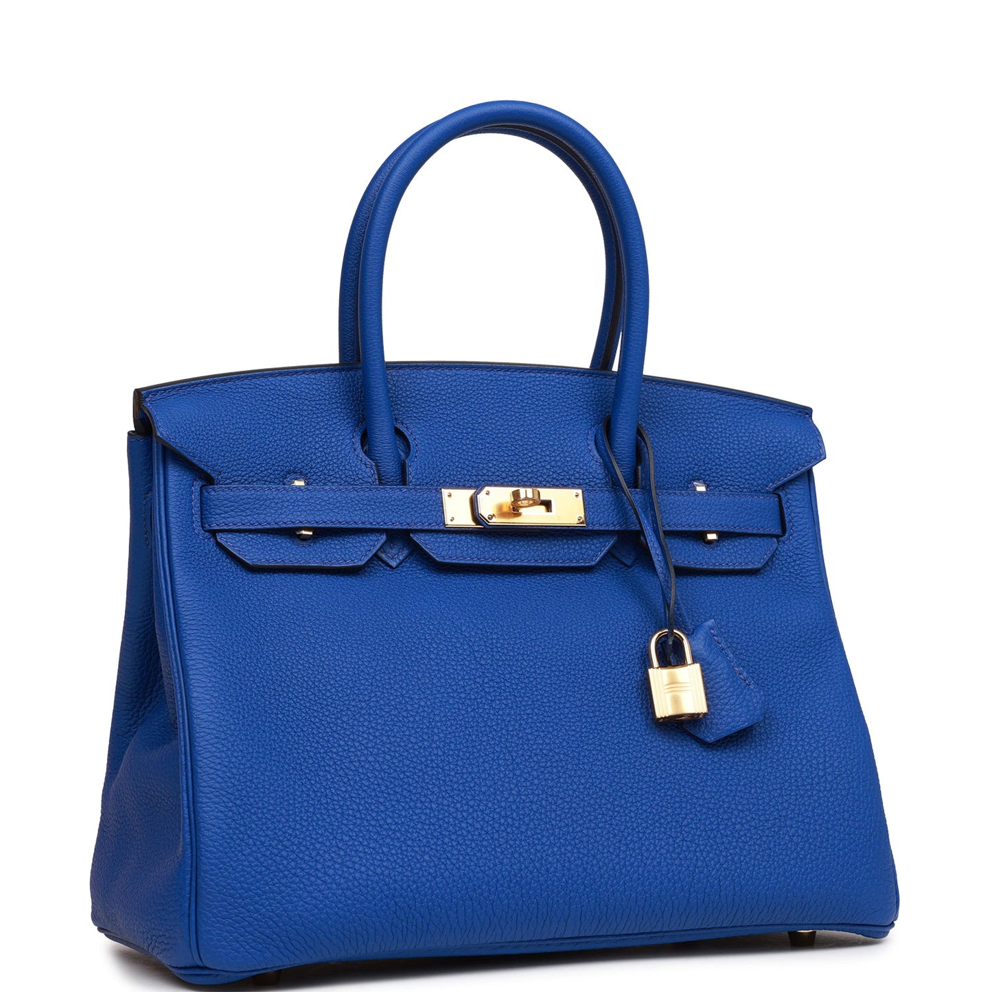 Luxury Hermes Birkin 30 Bleu Royal Togo Gold Hardware