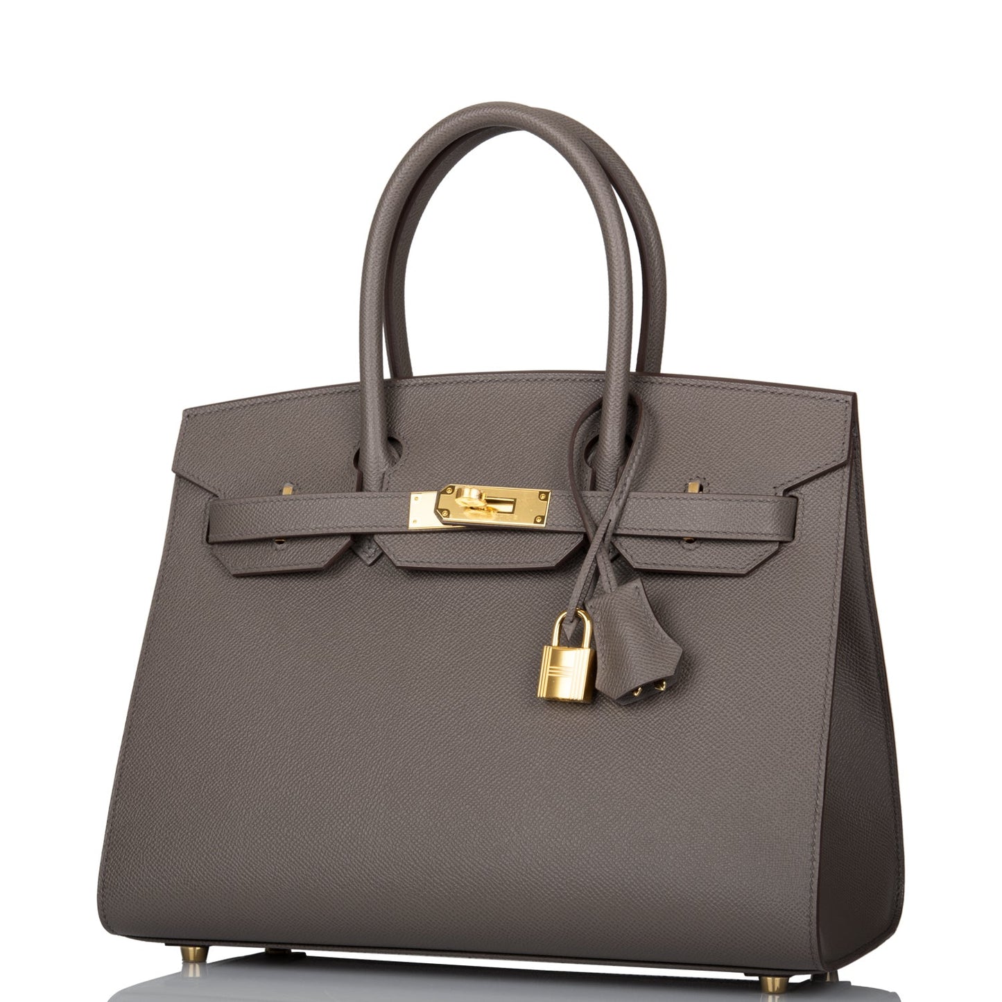 Hermes Birkin Sellier 30 Etain Epsom Gold Hardware