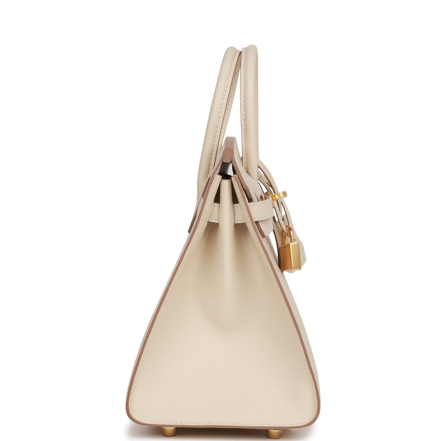 Luxury Hermes Birkin Sellier 25 Craie Epsom Gold Hardware