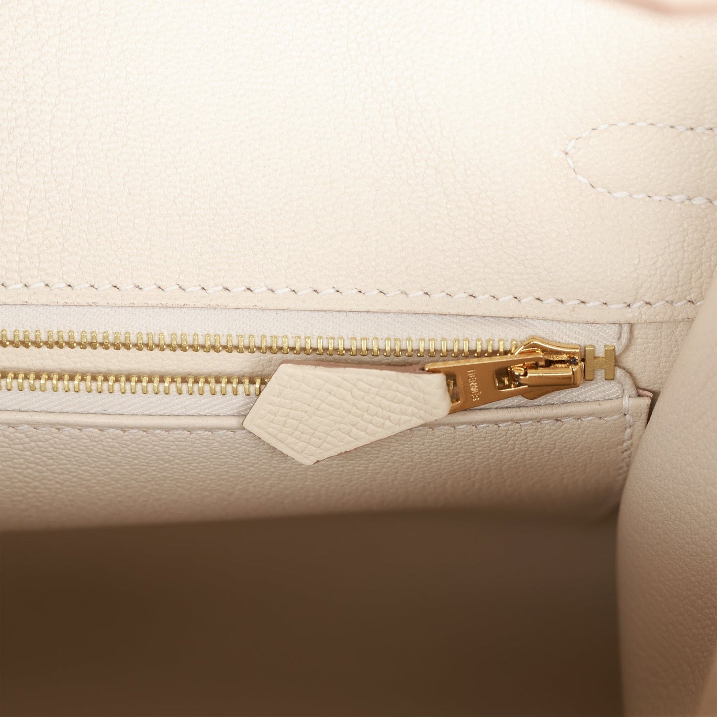 Luxury Hermes Birkin Sellier 25 Craie Epsom Gold Hardware