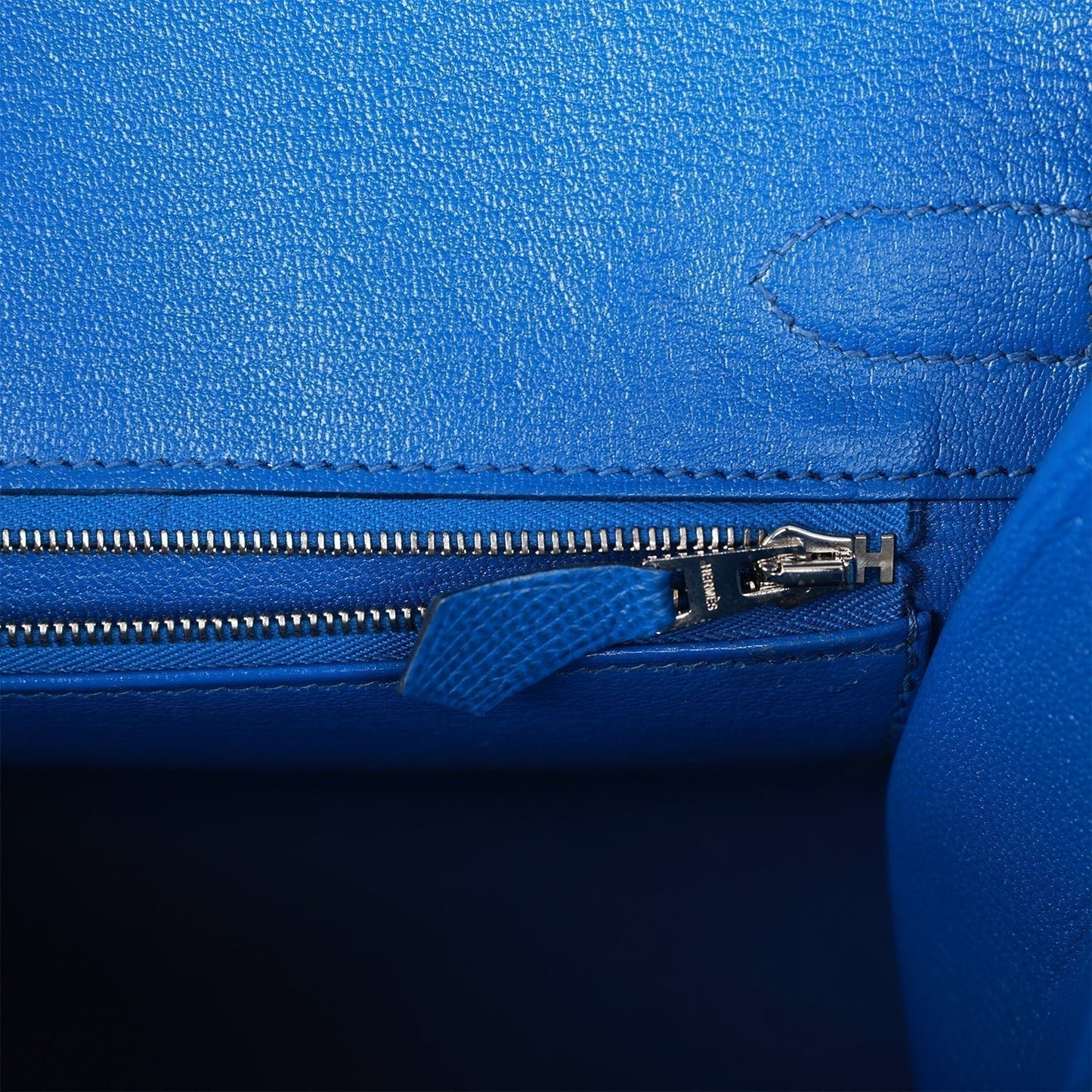 Luxury Hermes Birkin Sellier 30 Bleu France Epsom Palladium Hardware