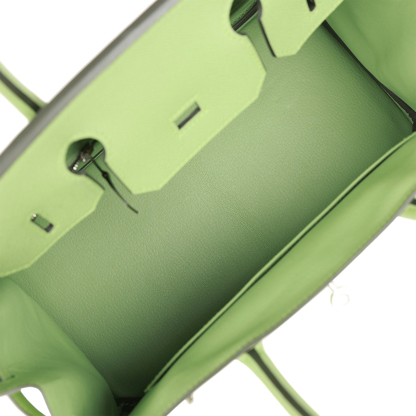 Luxury Hermes Birkin 30 Vert Criquet Epsom Palladium Hardware