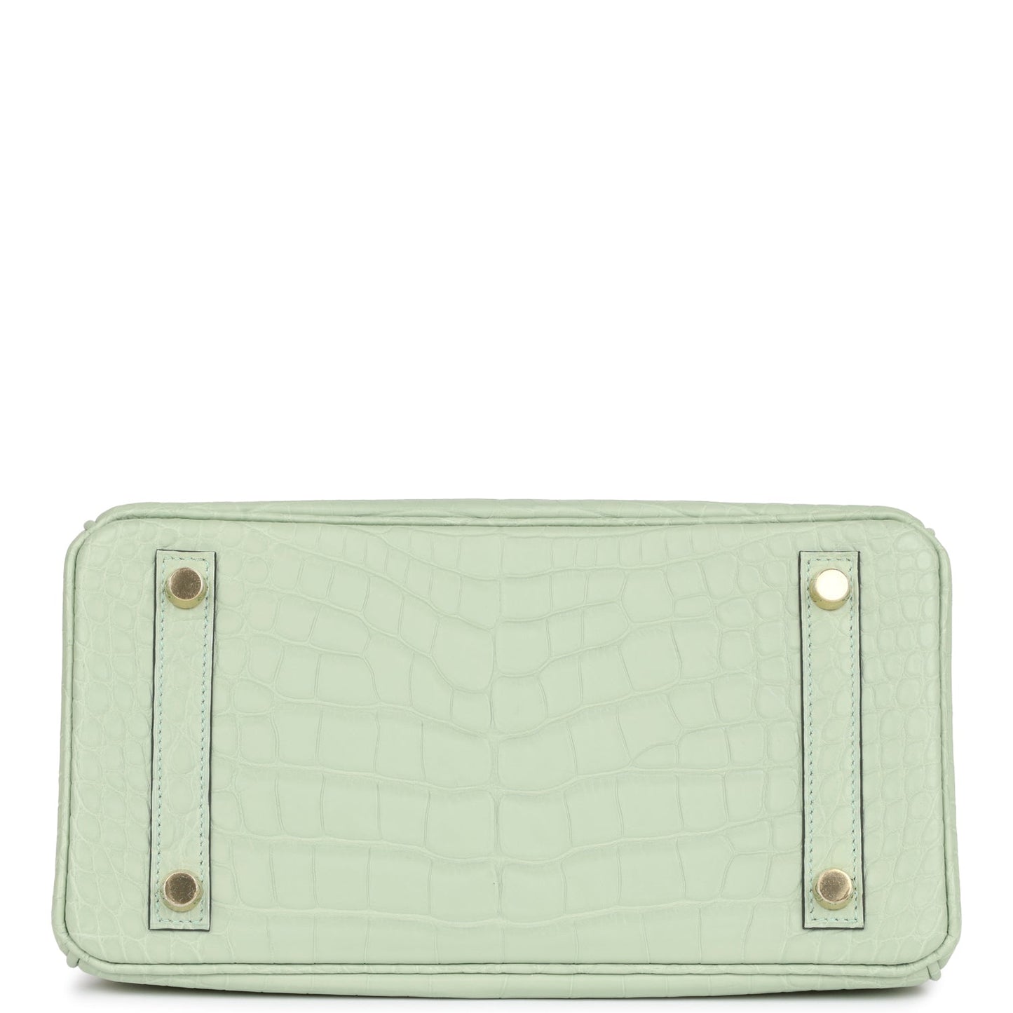 Luxury Hermes Birkin 25 Vert D'Eau Matte Alligator Gold Hardware