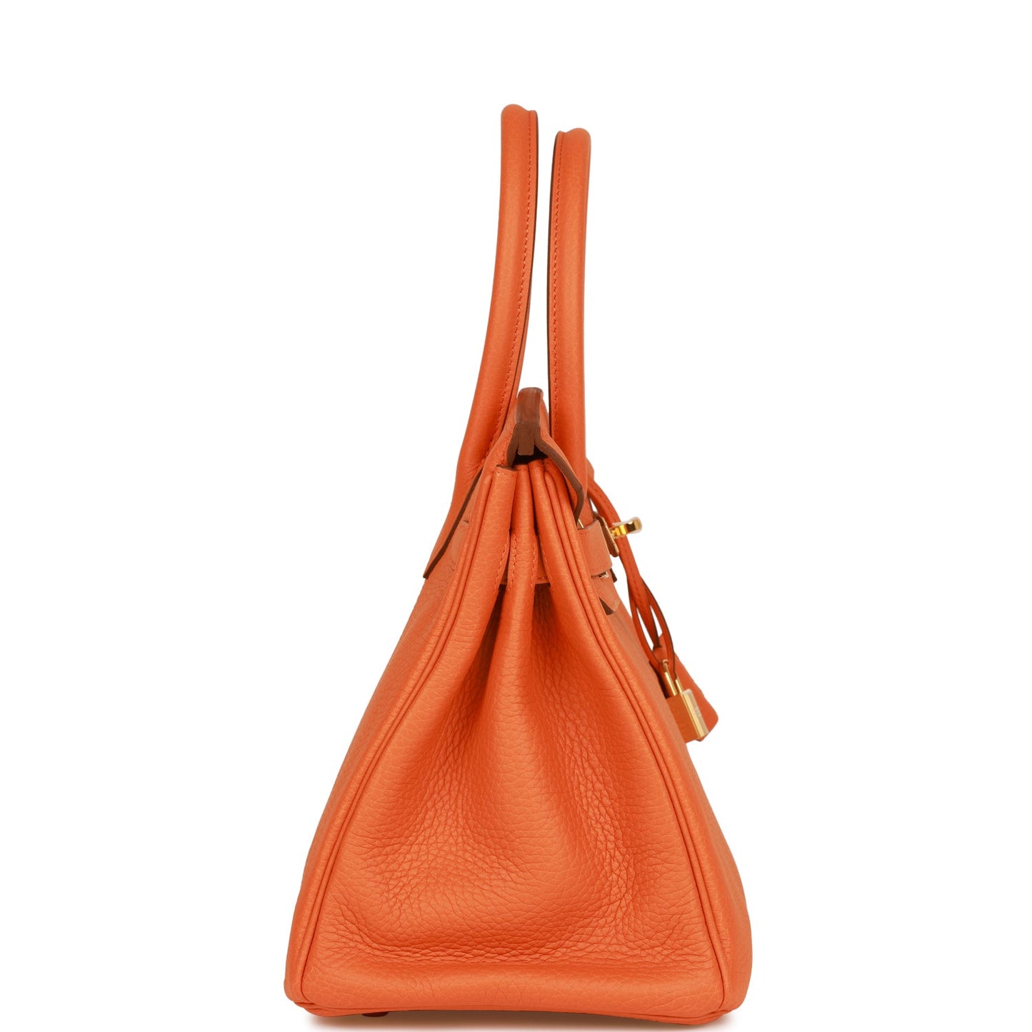 Luxury Hermes Birkin 30 Orange Clemence Gold Hardware