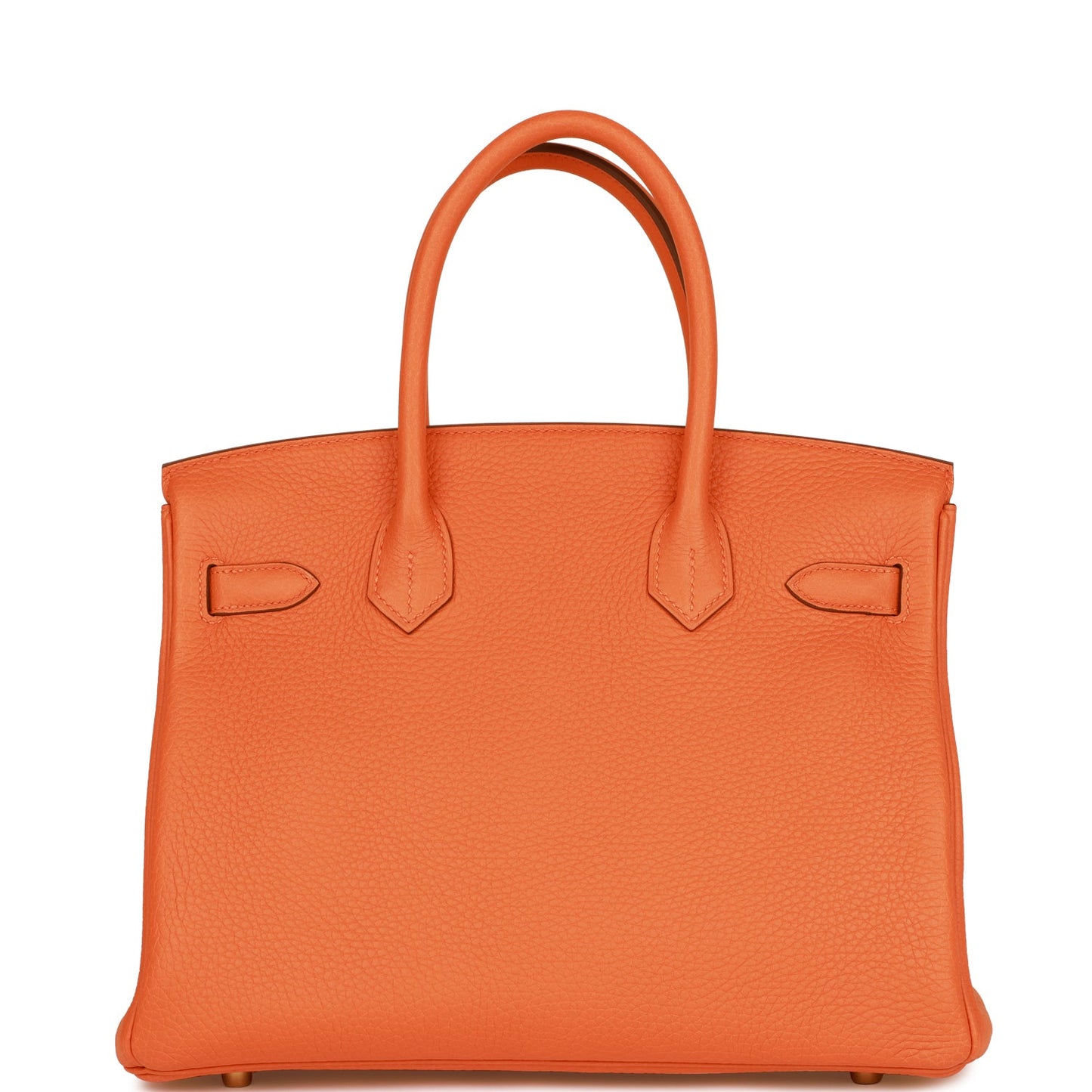 Luxury Hermes Birkin 30 Orange Clemence Gold Hardware