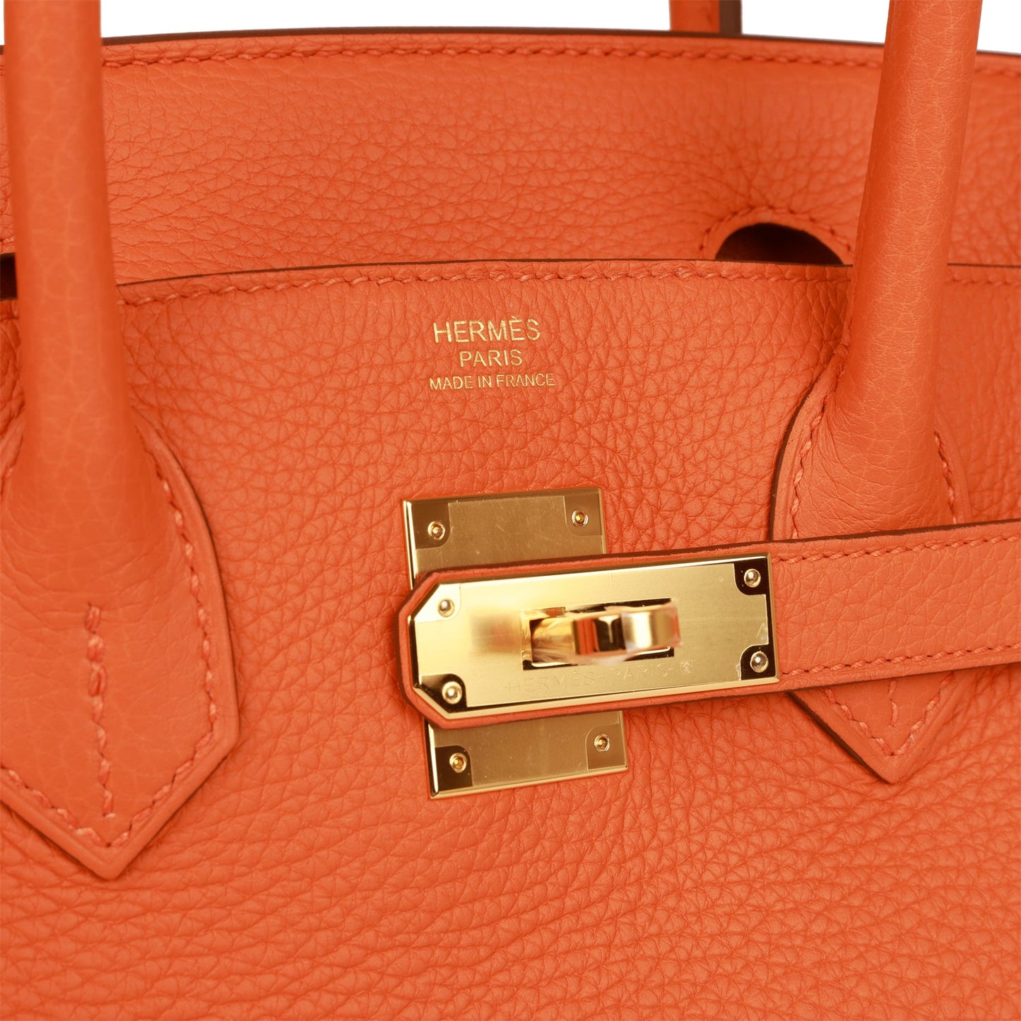 Luxury Hermes Birkin 30 Orange Clemence Gold Hardware