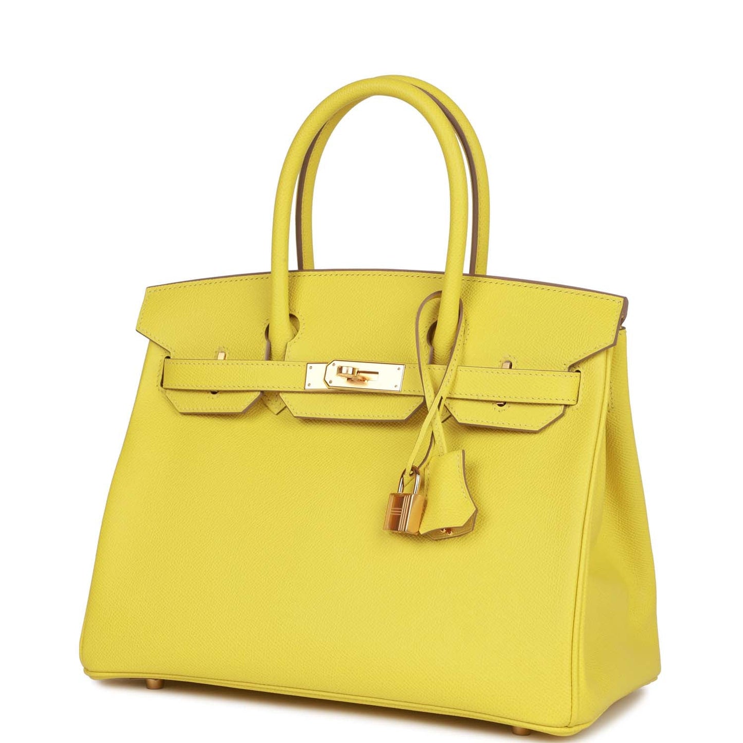 Luxury Hermes Birkin 30 Lime Epsom Gold Hardware