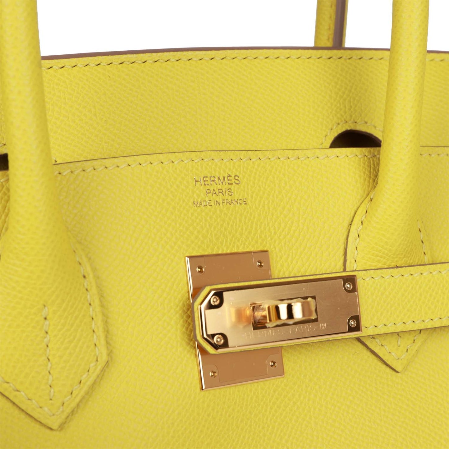 Luxury Hermes Birkin 30 Lime Epsom Gold Hardware