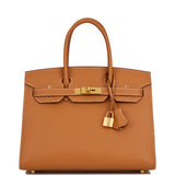 Hermes Birkin 30 Sellier Gold Epsom Gold Hardware