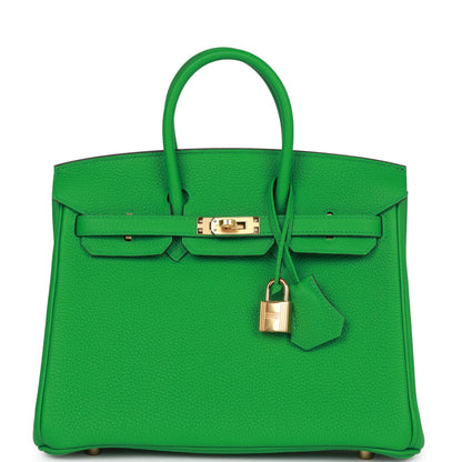 Luxury Hermes Birkin 25 Bambou Togo Gold Hardware
