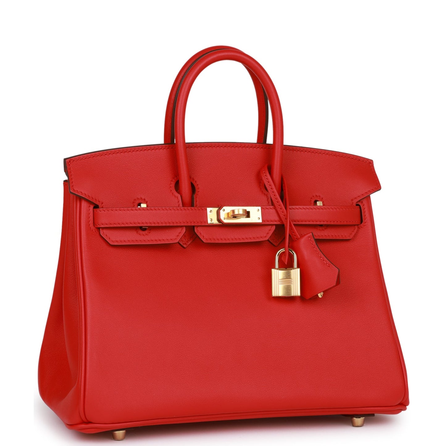 Luxury Hermes Birkin 25 Rouge De Coeur Swift Gold Hardware