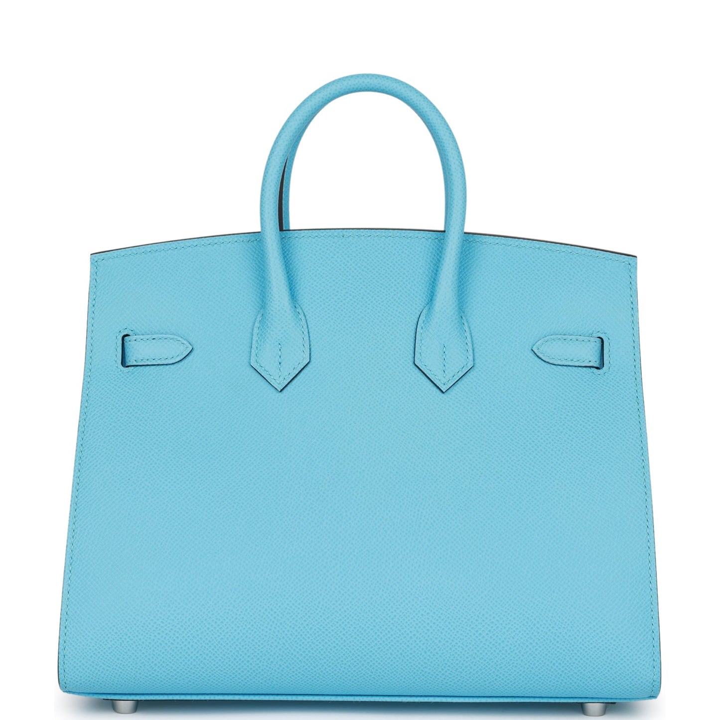 Luxury Hermes Birkin Sellier 25 Celeste Epsom Palladium Hardware