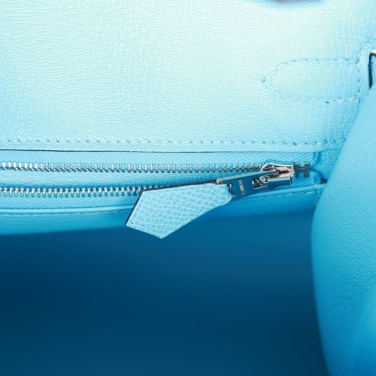Luxury Hermes Birkin Sellier 25 Celeste Epsom Palladium Hardware