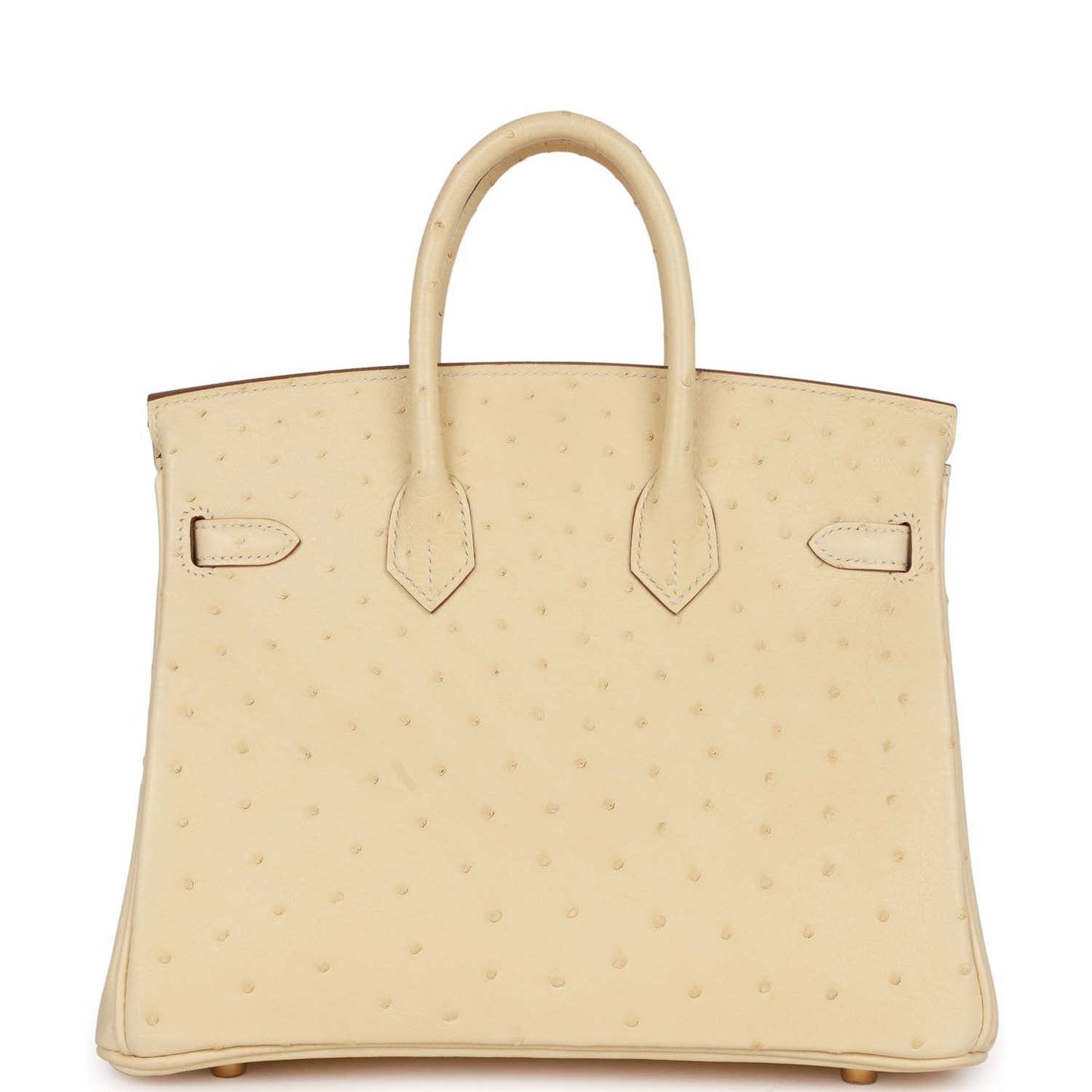 Luxury Hermes Birkin 25 Vanille Ostrich Boreal Gold Hardware