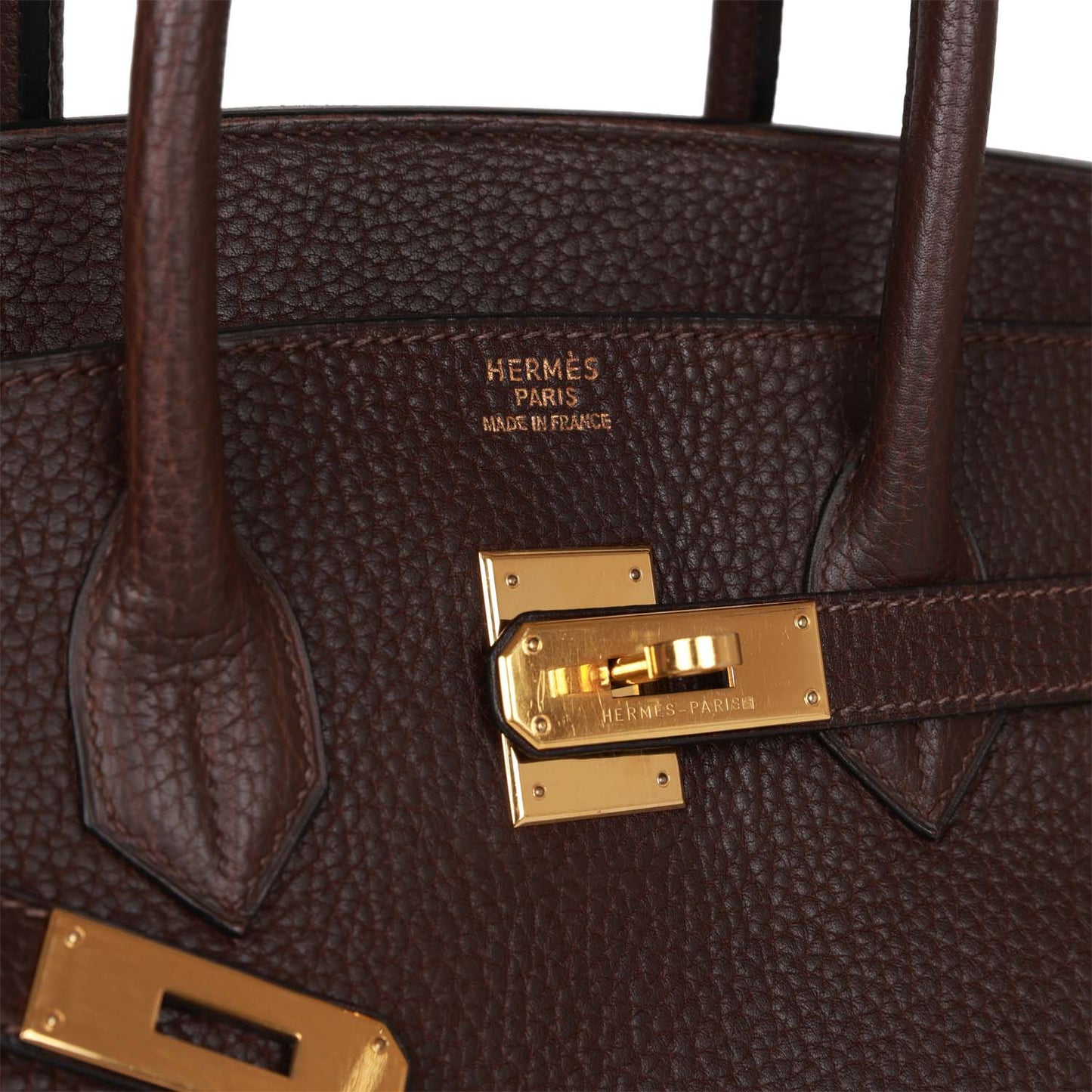 Hermes Birkin 35 Marron Fonce Fjord Gold Hardware