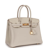 Luxury Hermes 3 En 1 Birkin 30 Beton Togo and Swift Gold Hardware
