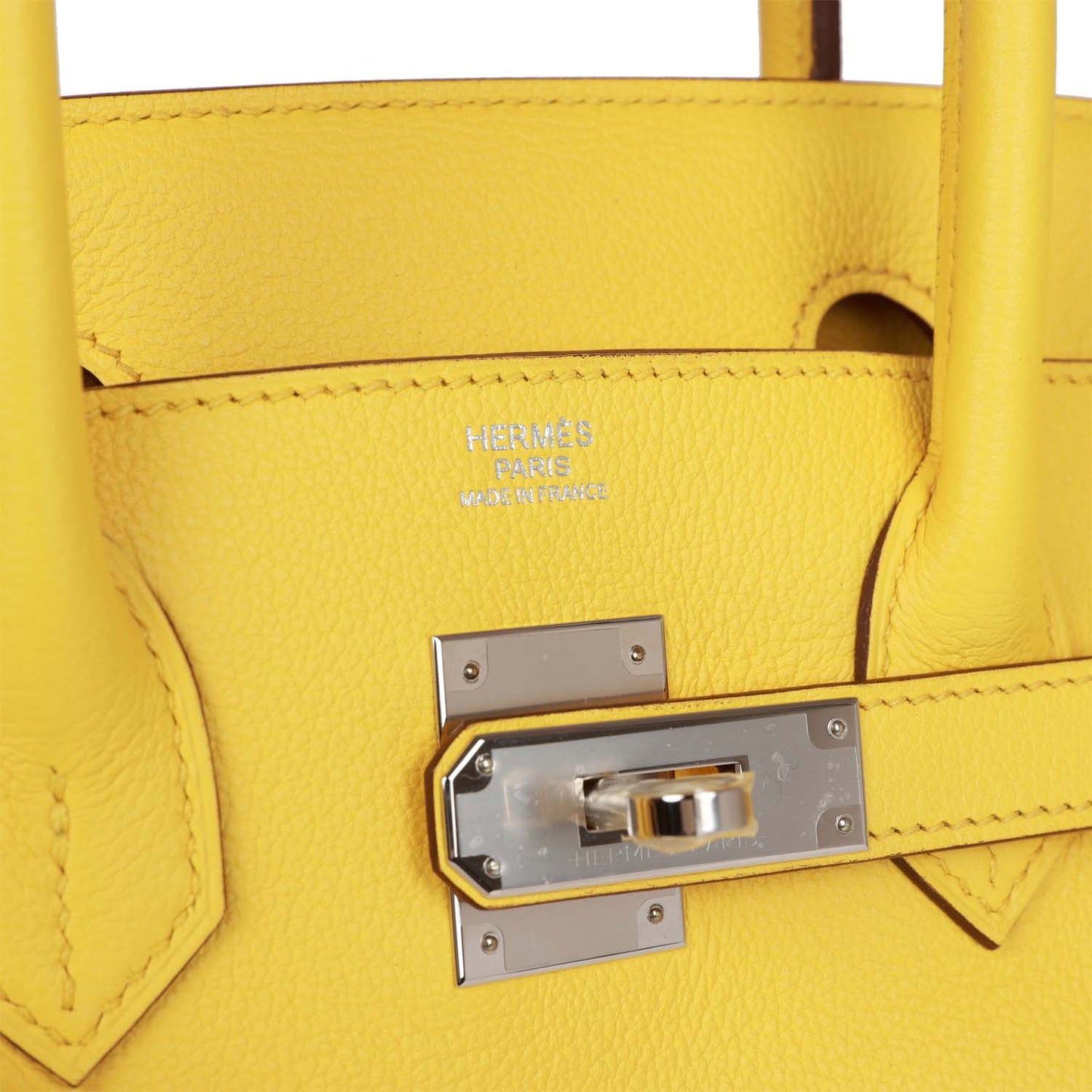 Luxury Hermes Birkin 30 Jaune de Naples Taurillon Novillo Palladium Hardware