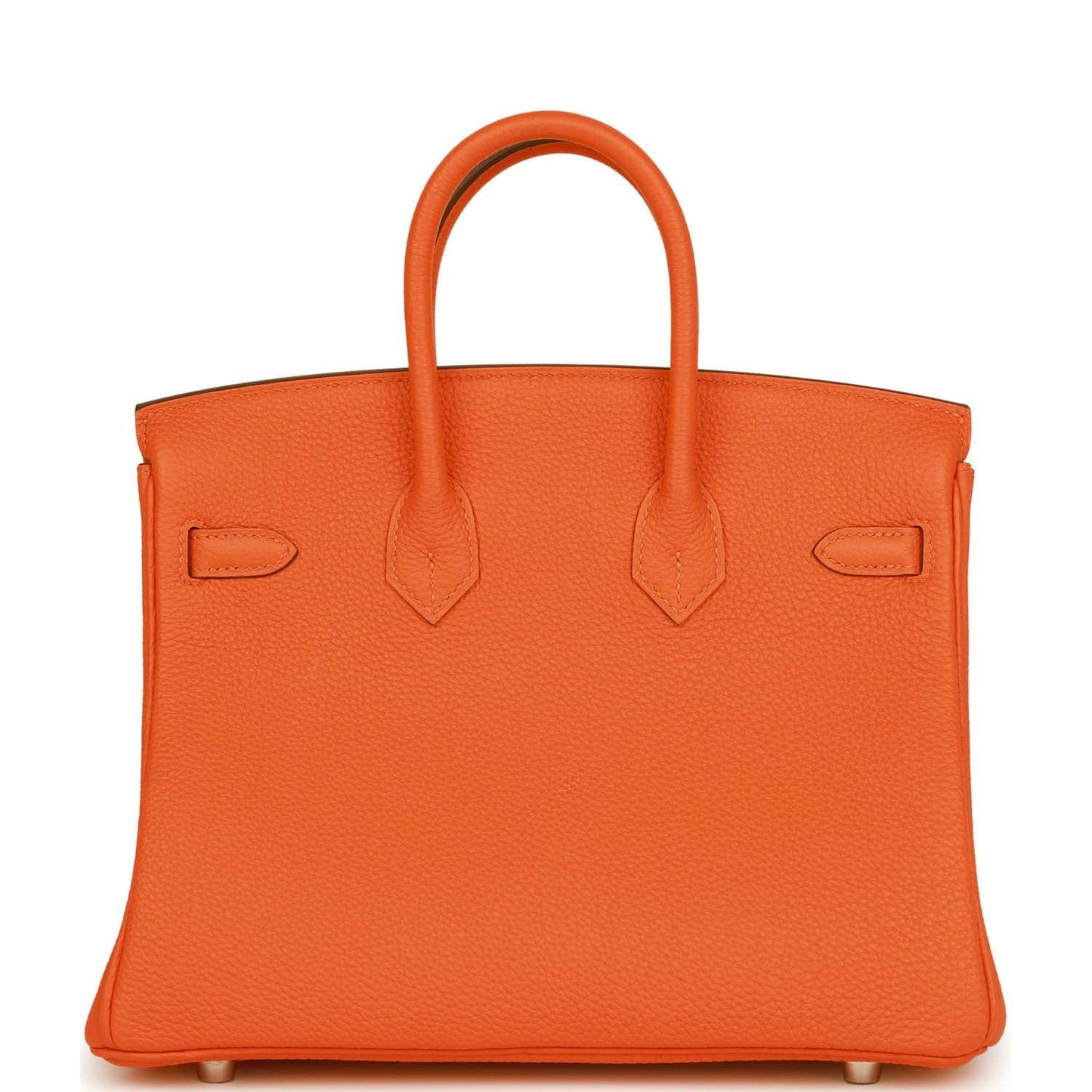 Luxury Hermes Birkin 25 Orange Minium Togo Palladium Hardware