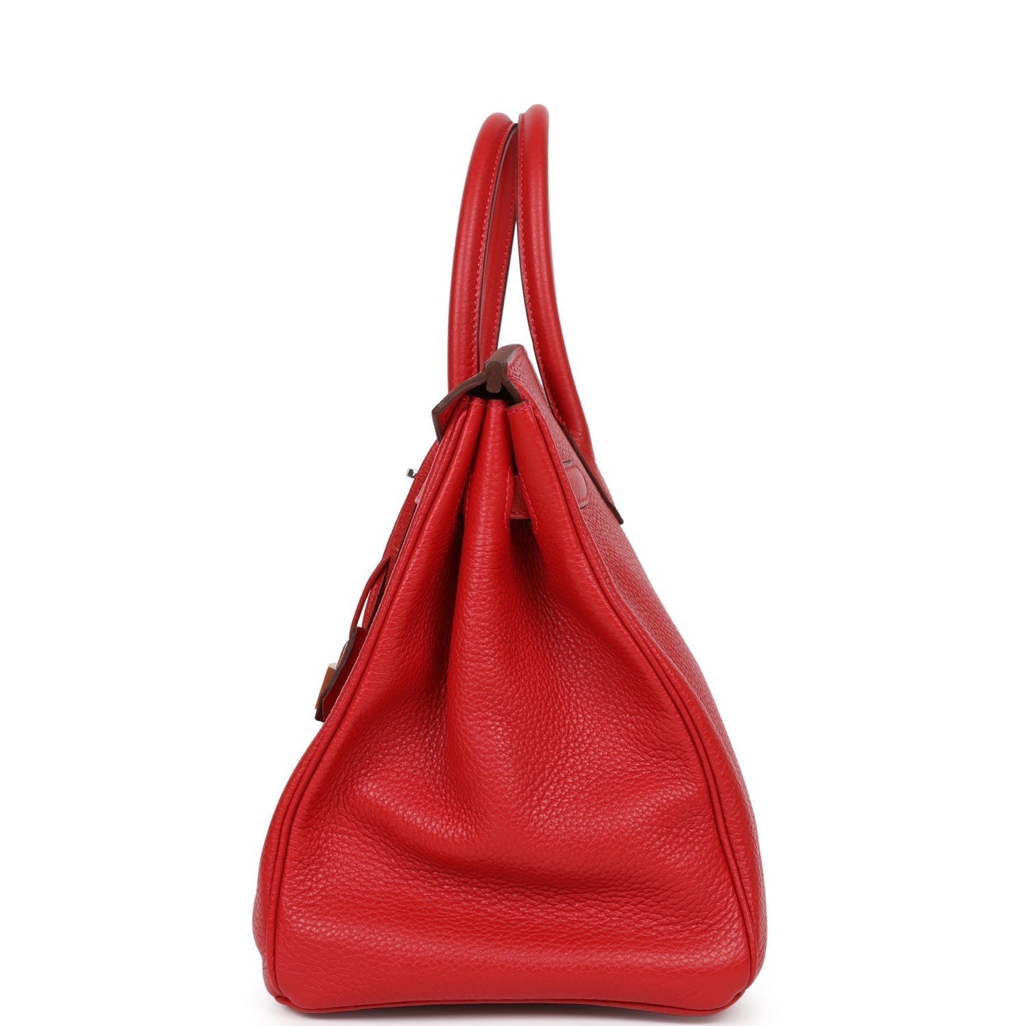 Top Quality Hermes Birkin 35 Rouge Casaque Clemence Palladium Hardware