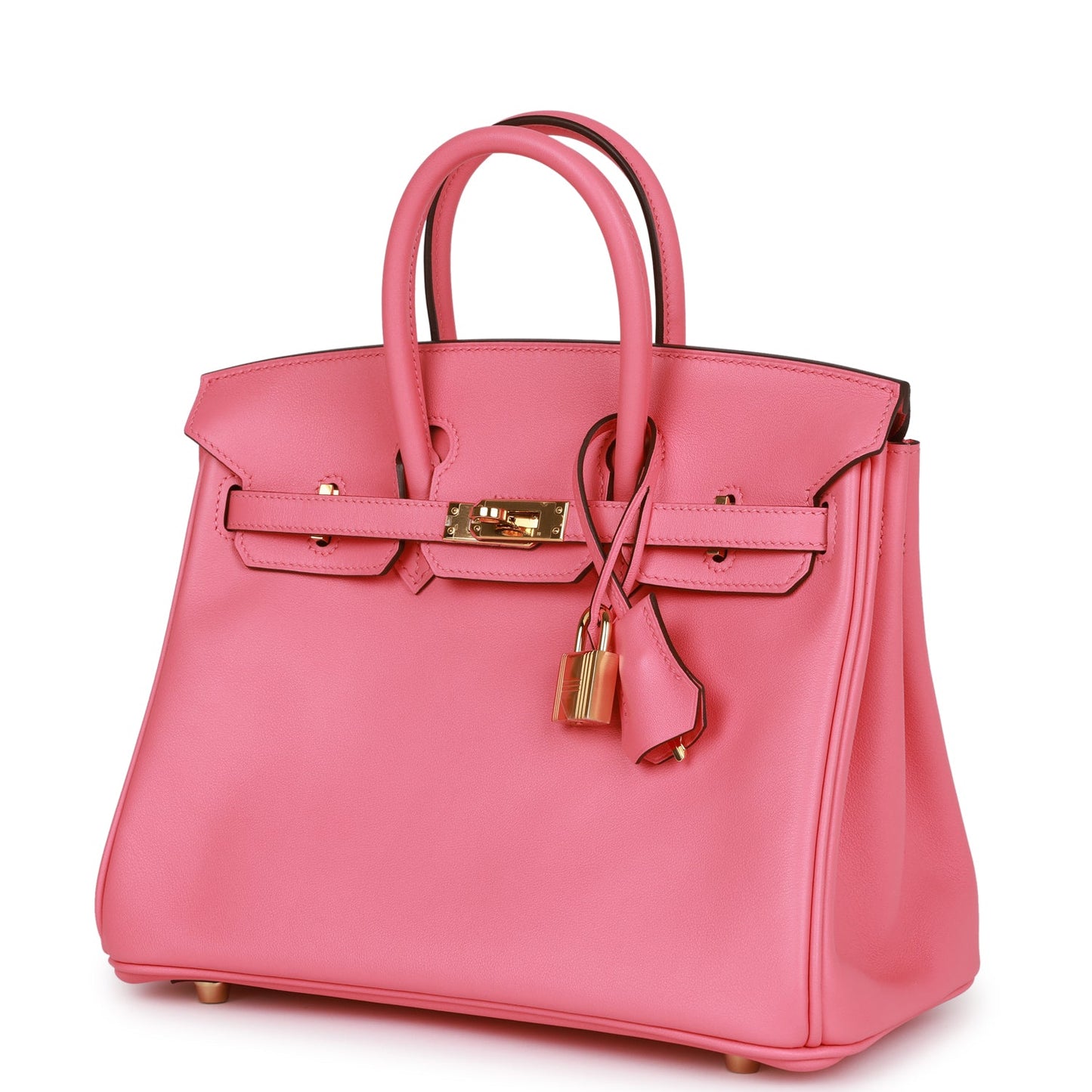 Luxury Hermes Birkin 25 Rose Azalee Swift Gold Hardware