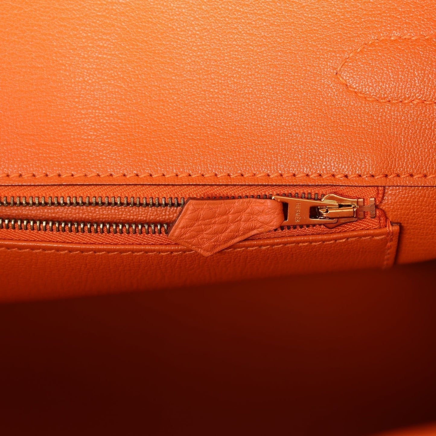 Top Quality Hermes Birkin 35 Orange H Clemence Gold Hardware