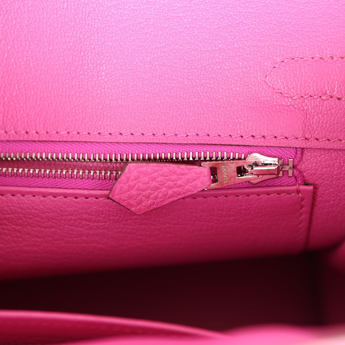 Pre-owned Hermes Birkin 25 Magnolia Togo Palladium Hardware