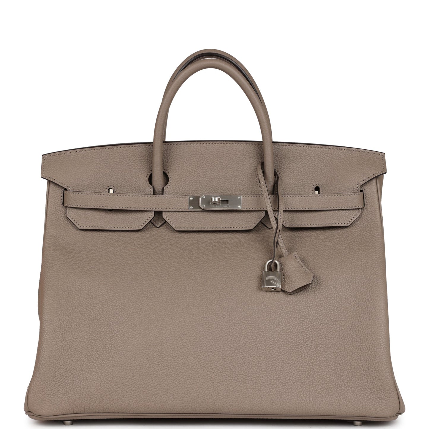 Hermes Horseshoe Stamp (HSS) Birkin 40 Gris Tourterelle Togo Brushed Palladium Hardware