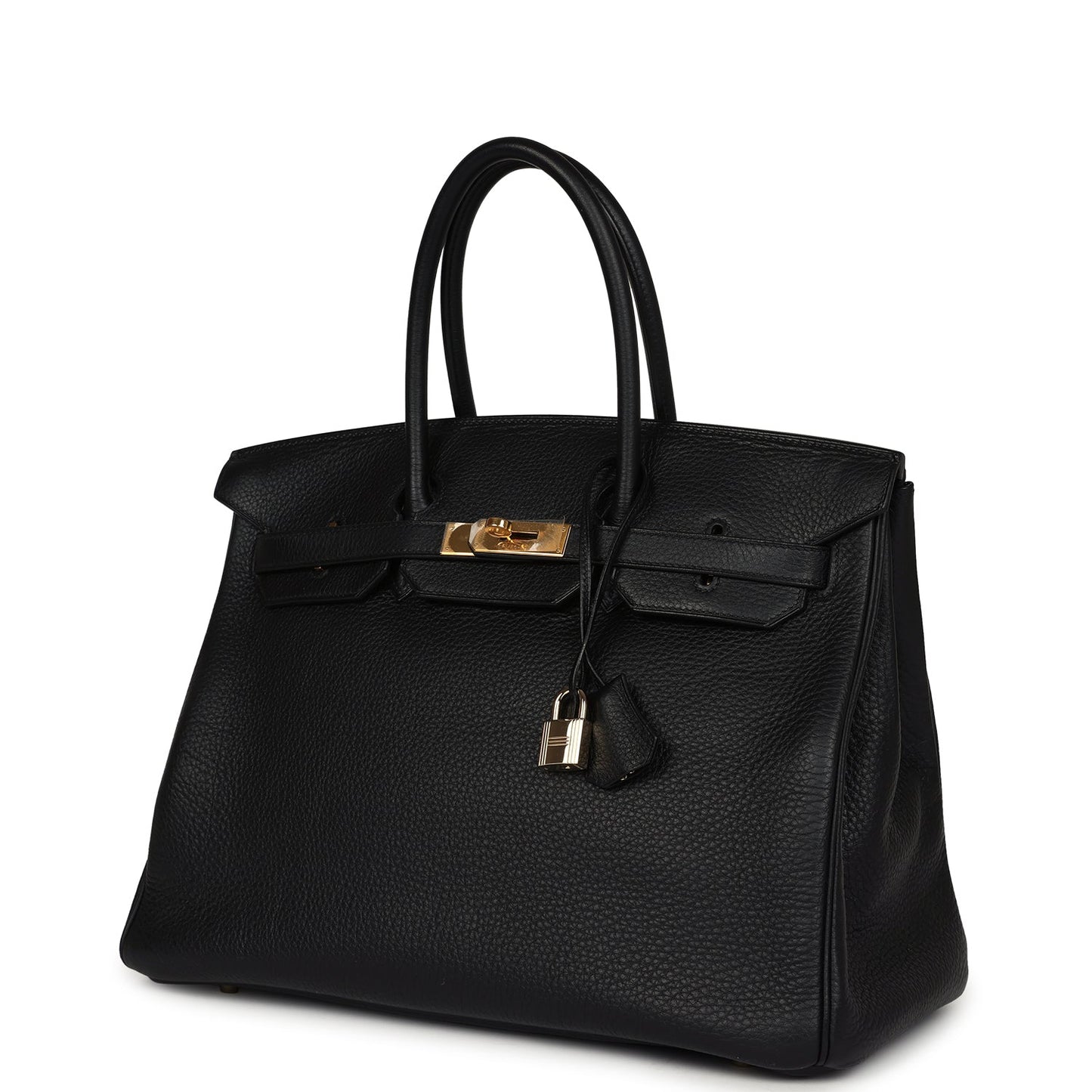 Pre-owned Hermes Birkin 35 Black Togo Gold Hardware