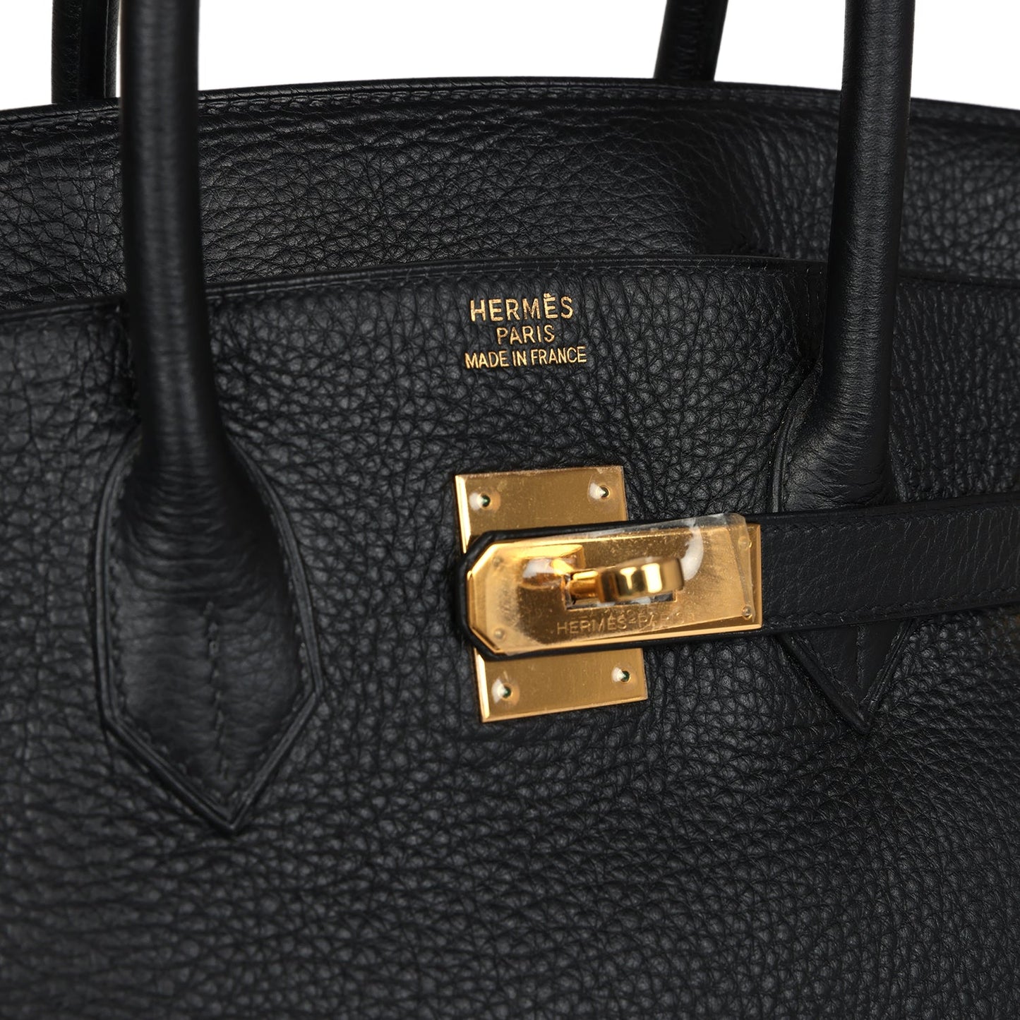 Pre-owned Hermes Birkin 35 Black Togo Gold Hardware