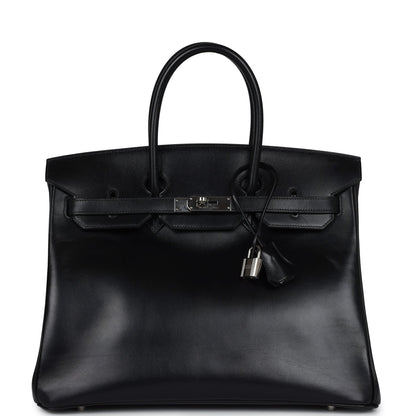 New Hermes Birkin 35 Black Box Palladium Hardware