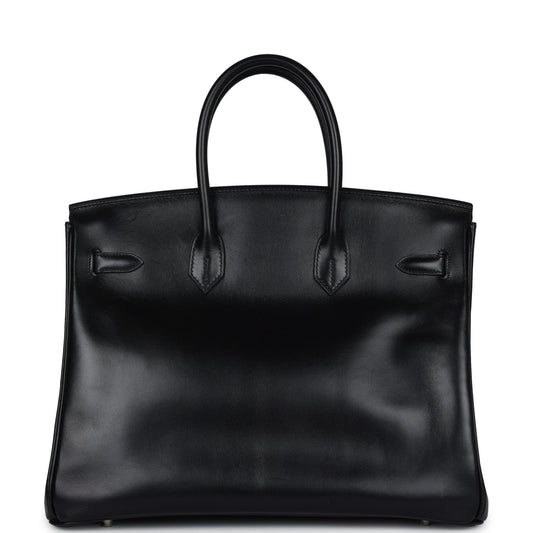 New Hermes Birkin 35 Black Box Palladium Hardware