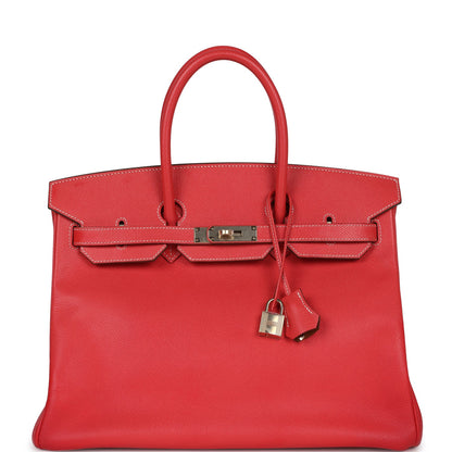 Pre-owned Hermes Birkin 35 Rose Jaipur Candy Epsom Permabrass Hardware