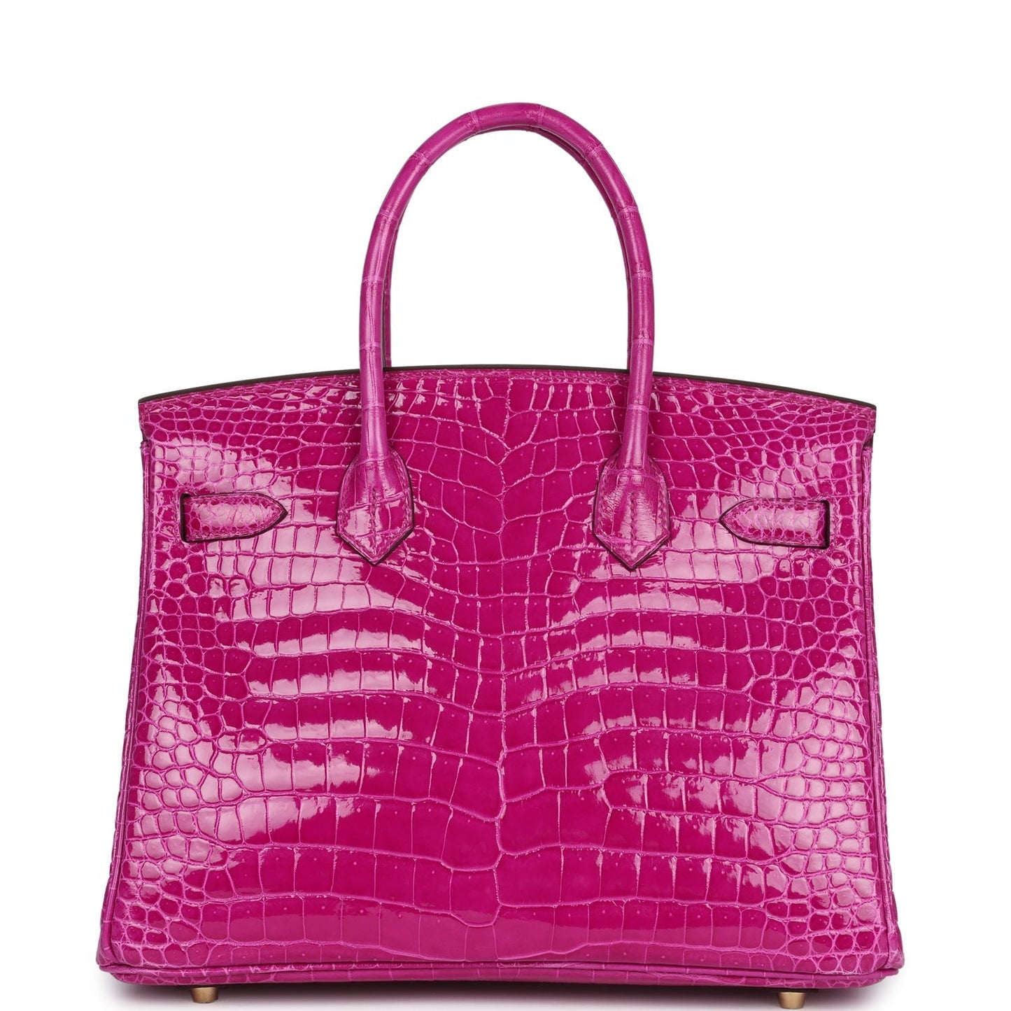 Hermes Special Order (HSS) Birkin 30 Rose Scheherazade Verso Shiny Porosus Crocodile Brushed Gold Hardware