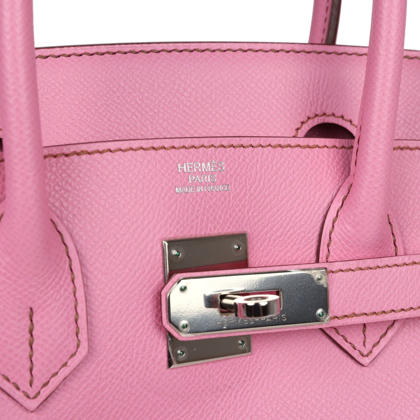 Pre-owned Hermes Birkin 30 Bubblegum Epsom Palladium Hardware