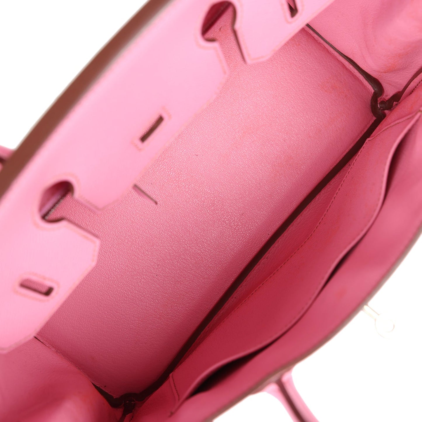 Pre-owned Hermes Birkin 30 Bubblegum Epsom Palladium Hardware