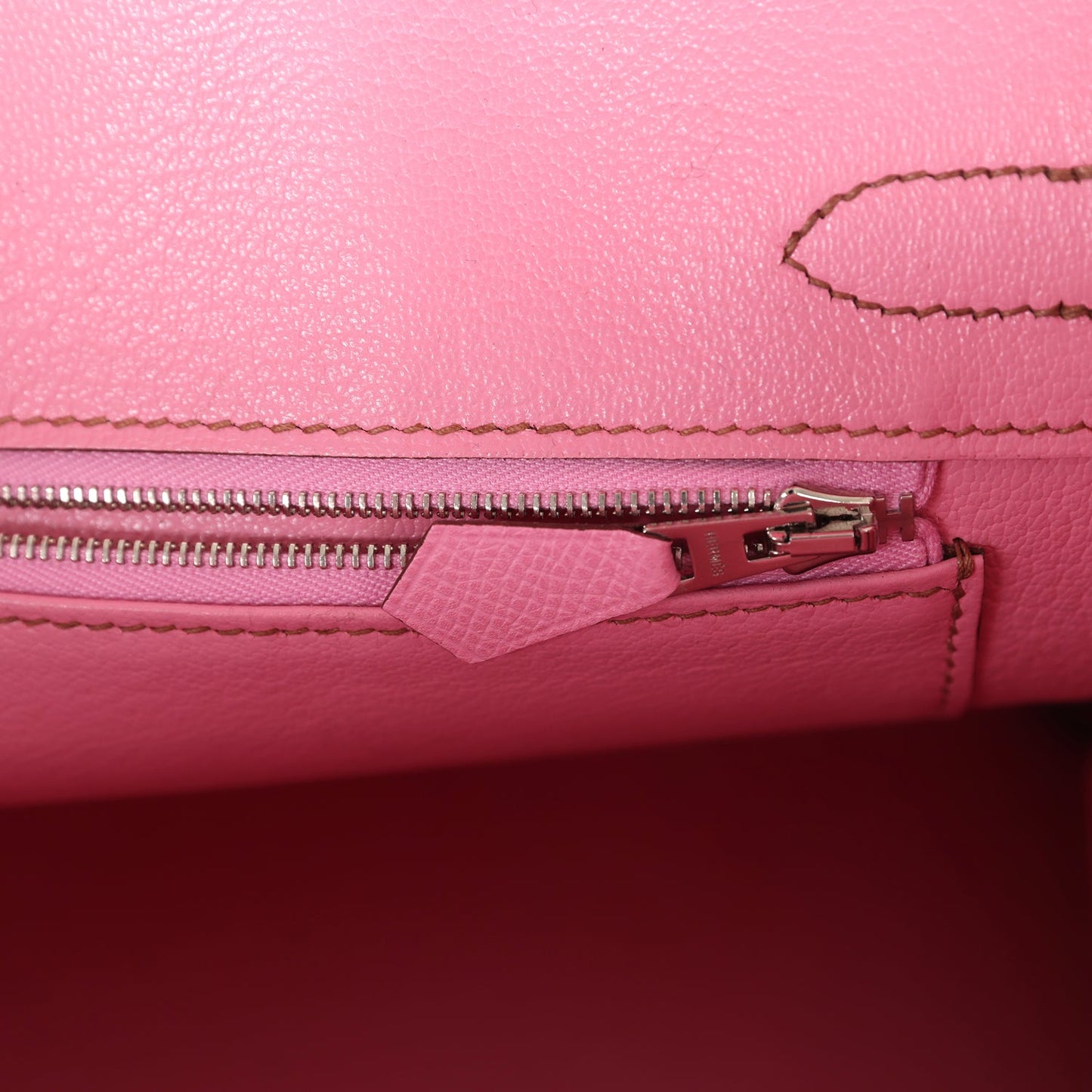Pre-owned Hermes Birkin 30 Bubblegum Epsom Palladium Hardware