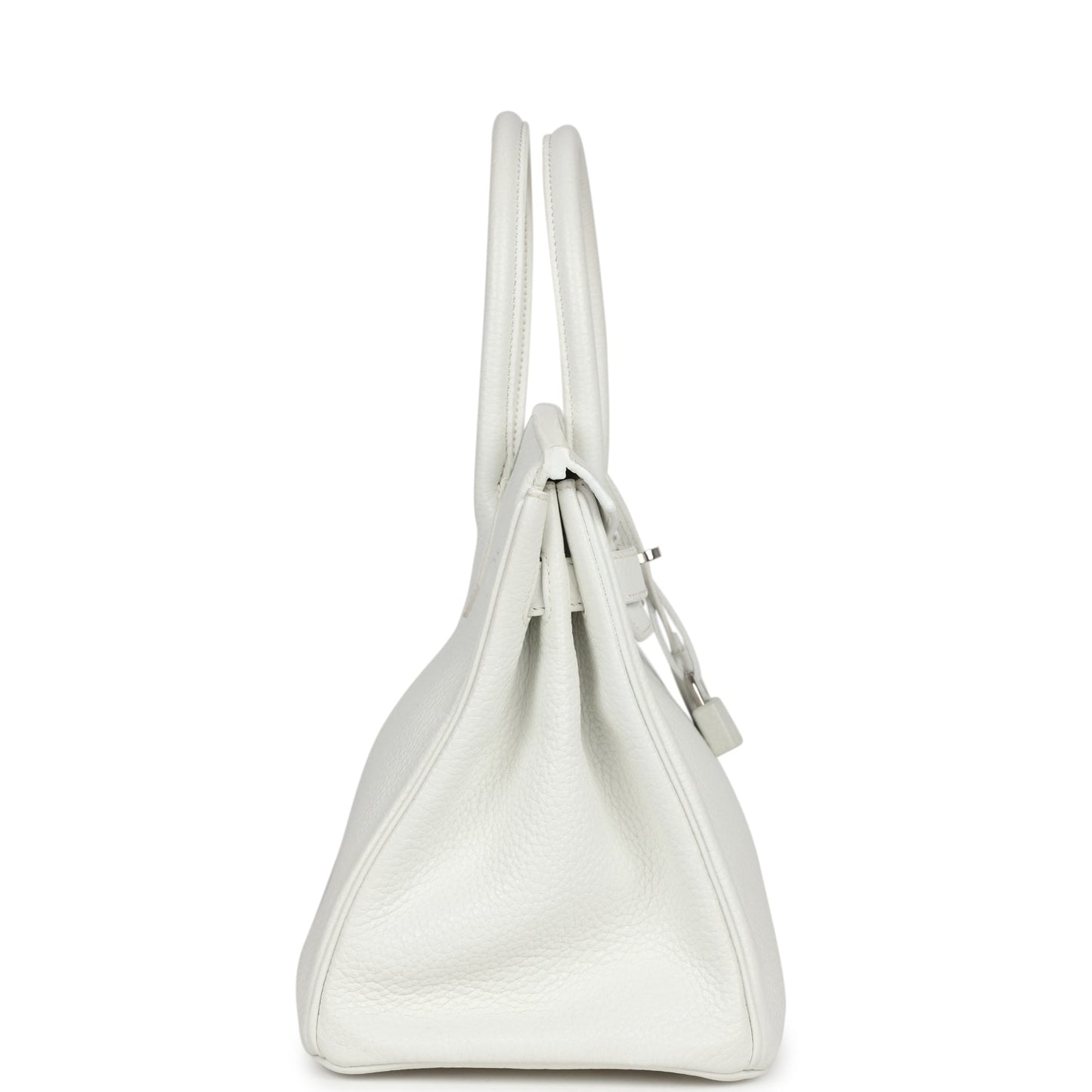 New Hermes Birkin 30 White Clemence Palladium Hardware