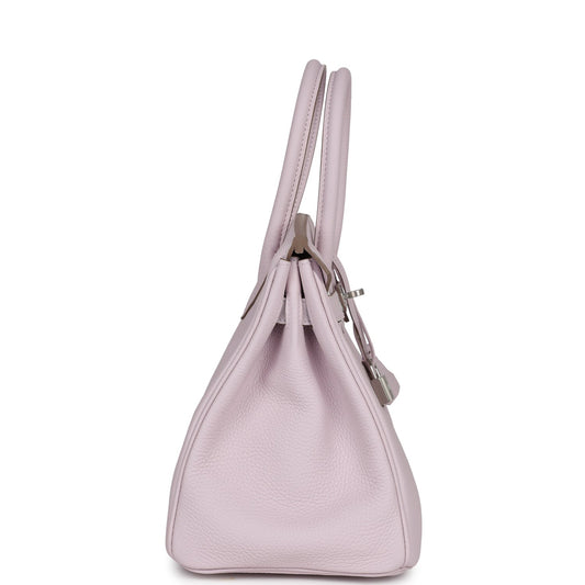 Hermes Birkin 30 Mauve Pale Clemence Palladium Hardware