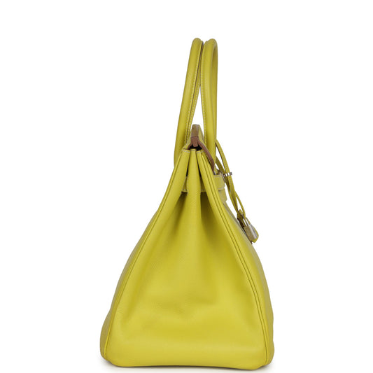 Hermes Birkin 35 Lime Candy Epsom Palladium Hardware