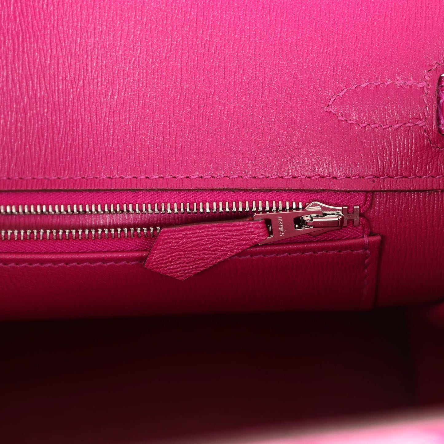 Hermes Birkin 25 Rose Scheherazade Shiny Porosus Crocodile Palladium Hardware