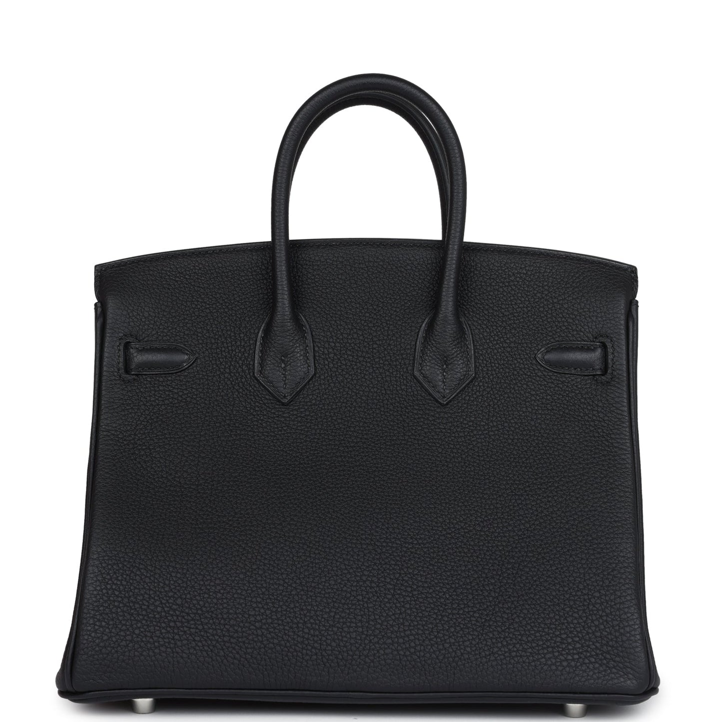 Pre-owned Hermes Birkin 25 Black Togo Palladium Hardware