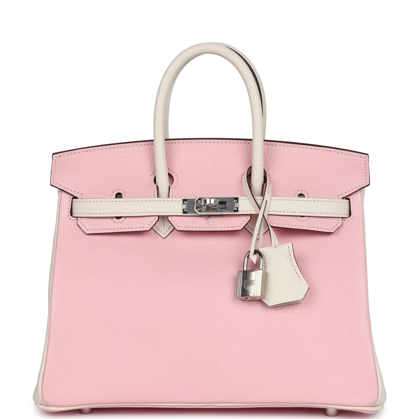 Hermes Special Order (HSS) Birkin 25 Rose Sakura and Nata Chevre Brushed Gold Hardware