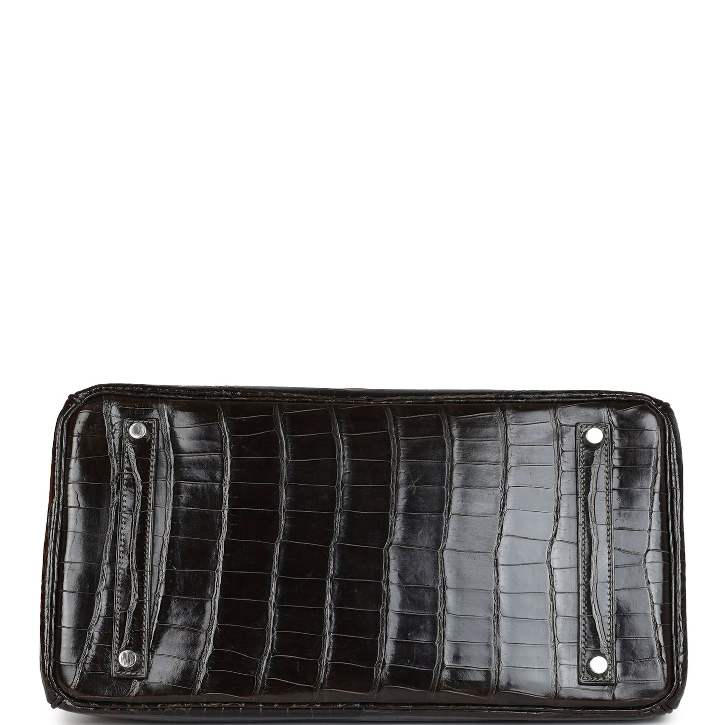 Hermes Birkin 35 Graphite Shiny Porosus Crocodile Palladium Hardware
