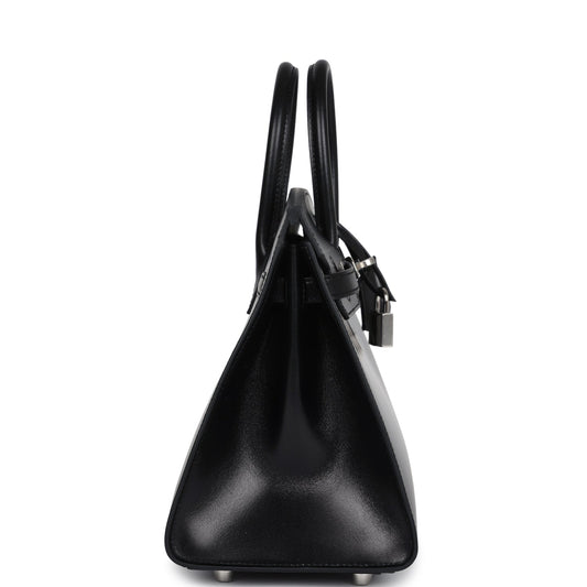 Hermes Birkin Sellier 25 Black Box Palladium Hardware