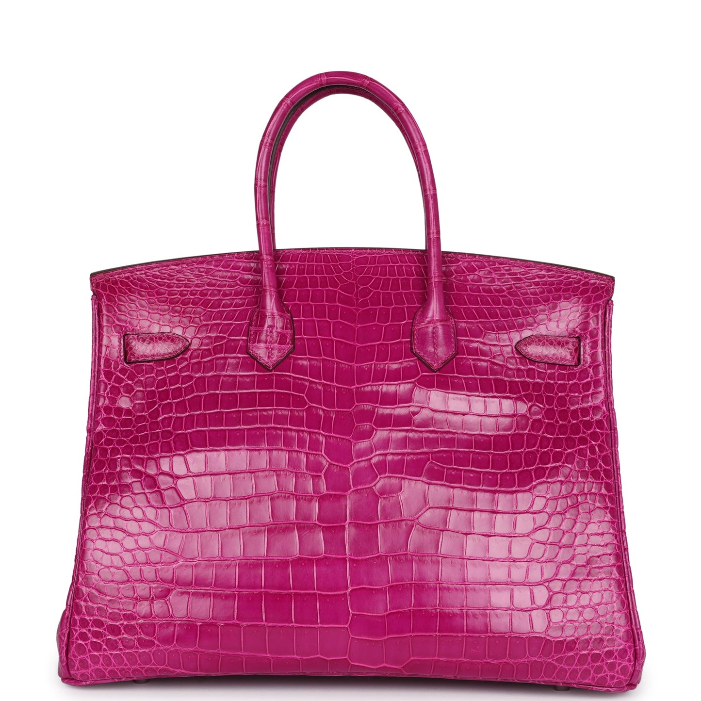 Hermes Birkin 35 Rose Scheherazade Shiny Porosus Crocodile Palladium Hardware