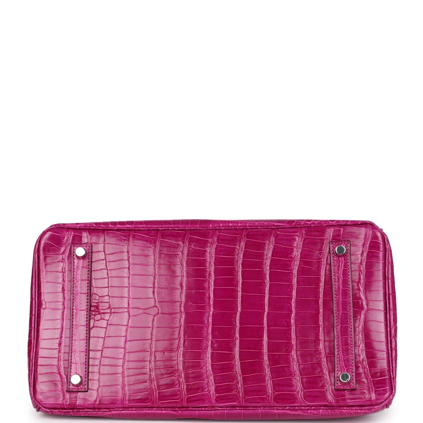 Hermes Birkin 35 Rose Scheherazade Shiny Porosus Crocodile Palladium Hardware